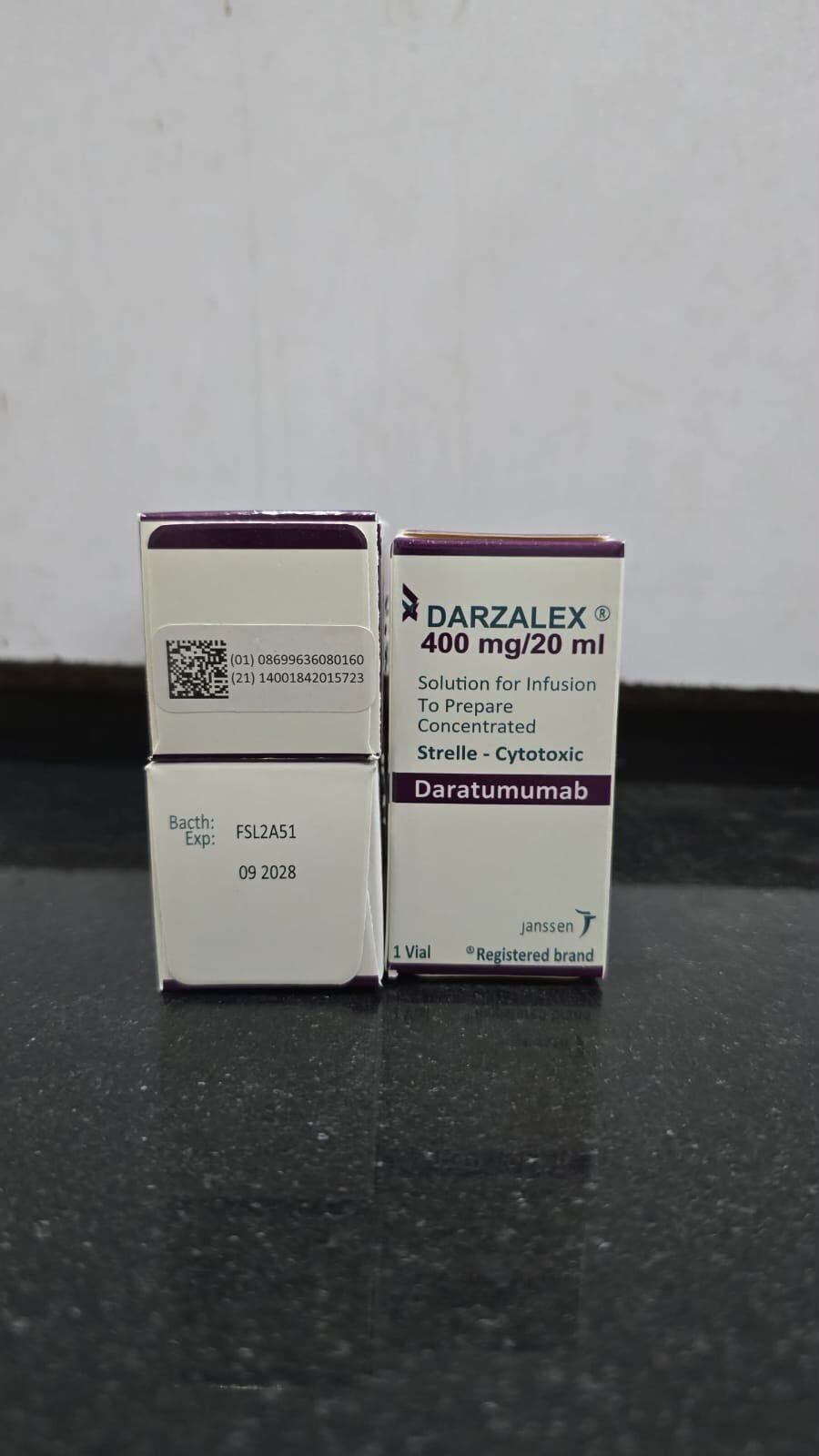 Darzalex 400mg injection (Dartuzumab) Darzalex 400mg Injection (Daratumumab) by Janssen – 1 Injection