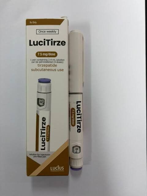 LuciTirze 7.5mg Injection (Tirzepatide) by Lucius Pharmaceuticals – 4 weekly doses for Type 2 diabetes and weight management.