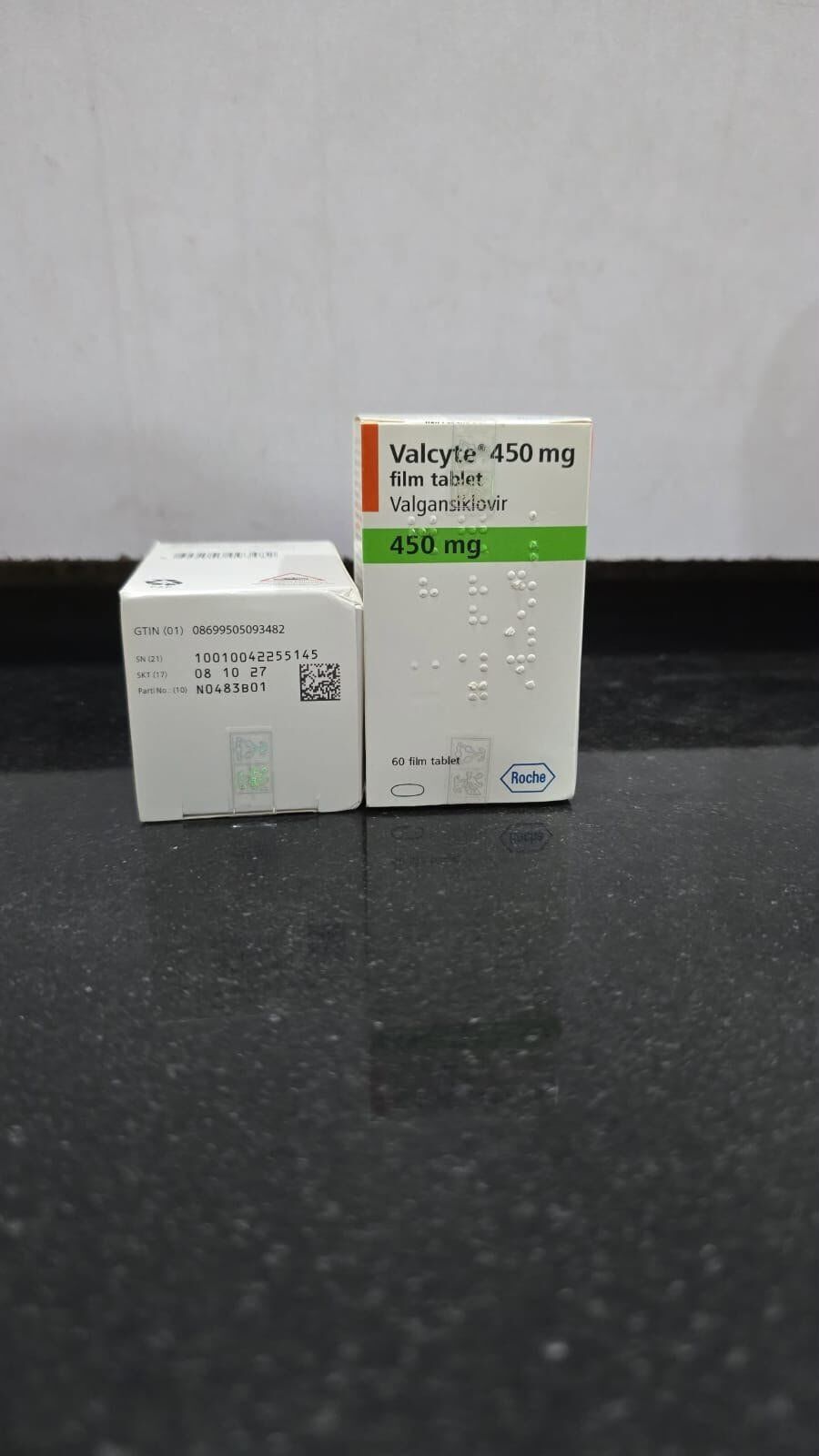 Valcyte 450mg Tablet (Valgansiklovir) Valcyte 450mg Tablet (Valganciclovir) by Roche – Pack of 60 Tablets