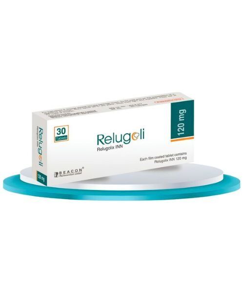 Relugoli 120mg Tablet (Relugolix) Relugoli 120mg Tablet (Relugolix) by Beacon Pharmaceuticals Limited – Pack of 30 Tablets for advanced prostate cancer treatment.