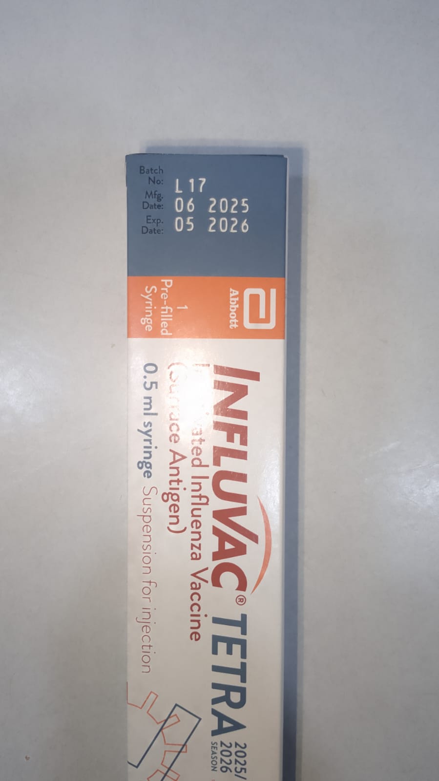 Original Influvac Tetra Flu Vaccine – 2025 Quadrivalent Injection by Abbott – Buy Online in Pakistan at MedicineWalyDost.com with Cold Chain Delivery