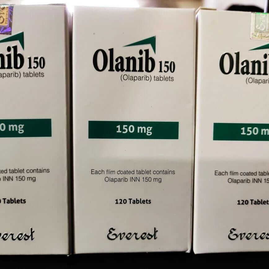 Olanib (olaparib) 150mg Tablet pack – PARP inhibitor for BRCA-mutated ovarian, breast, pancreatic, and prostate cancer.
