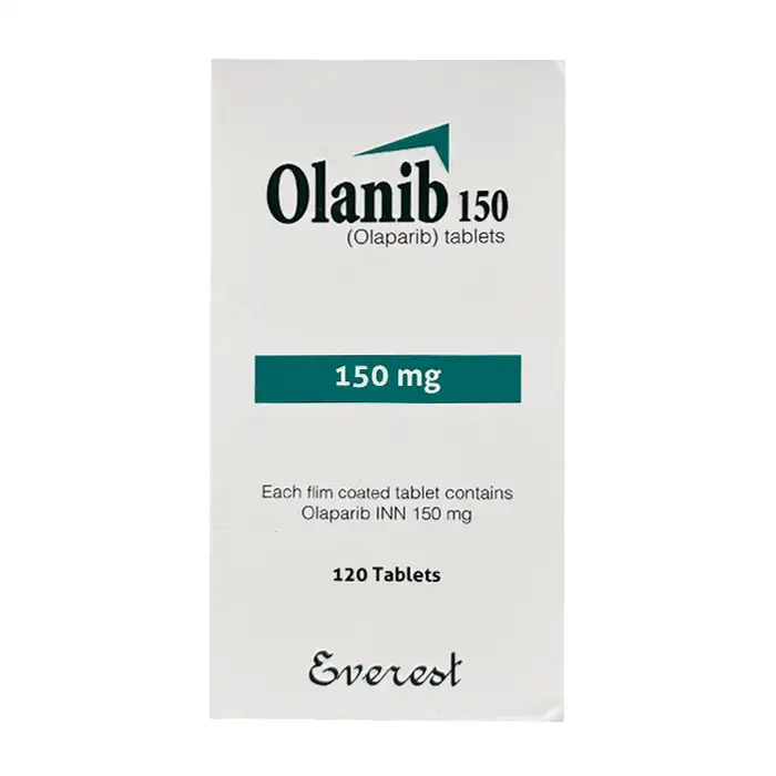 Olanib (olaparib) 150mg Tablet pack – PARP inhibitor for BRCA-mutated ovarian, breast, pancreatic, and prostate cancer.