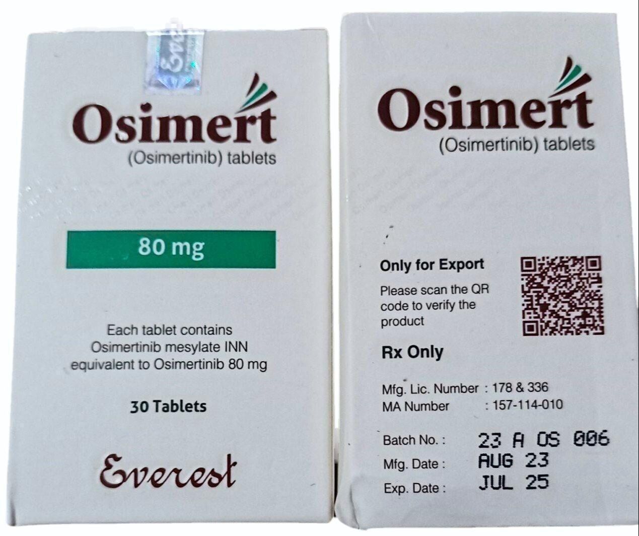 Osimert 80mg Tablet - osimertinib 80 mg for EGFR mutation lung cancer treatment
