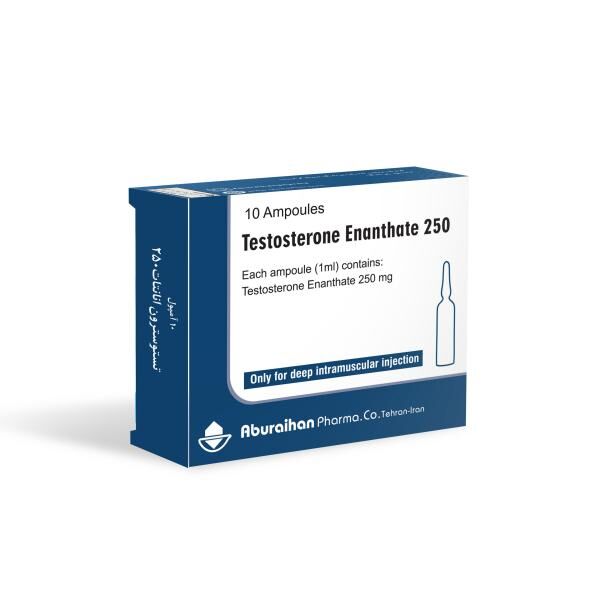 Testosterone Enanthate 250 mg/ml injection vial for hormone therapy and bodybuilding in Pakistan.